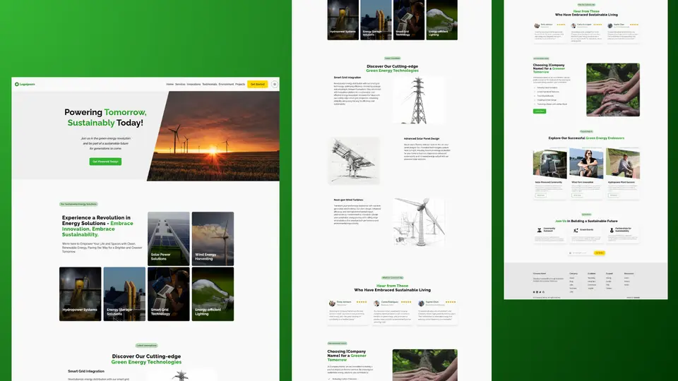 Screenshot de referencia para landing de producto